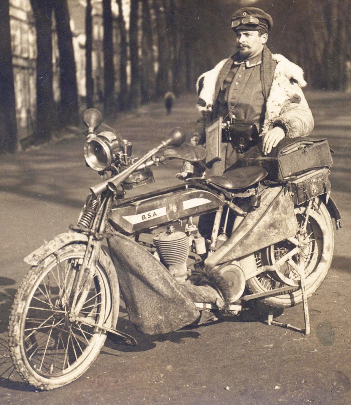 Angielski motocykl BSA w czasie I wojny wiatowej