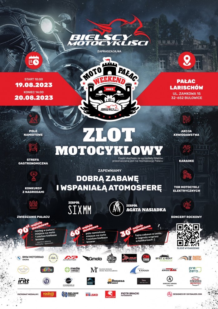 Zlot Motocyklowy MOTO PALAC WEEKEND w Bulowicach plakat