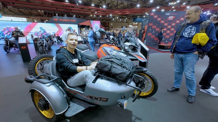motocykl z koszem Eicma Gamonie