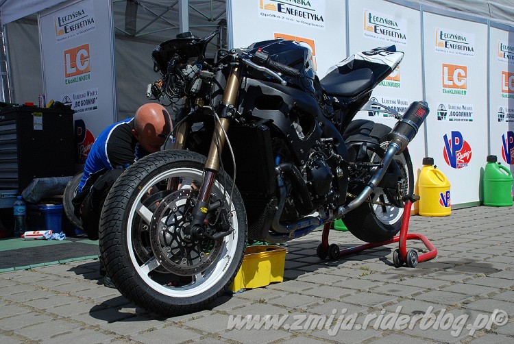 LW Bogdanka motocykl po wypadku paddock