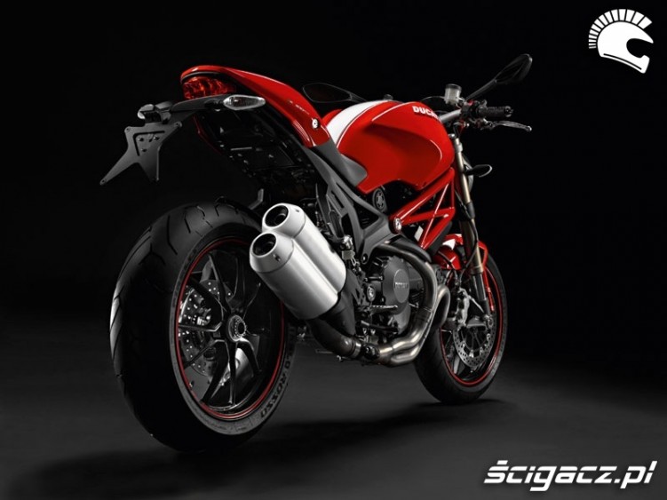 Ducati Monster 1100 Evo czerwone malowanie tyl