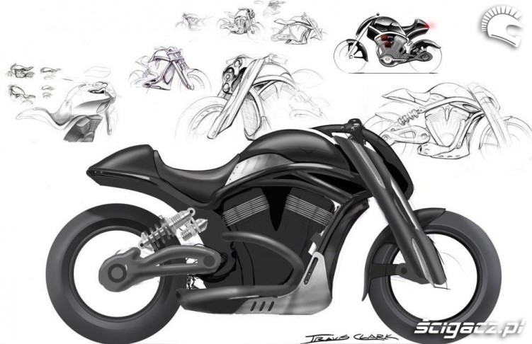 Harley Davidson Brawler szkice