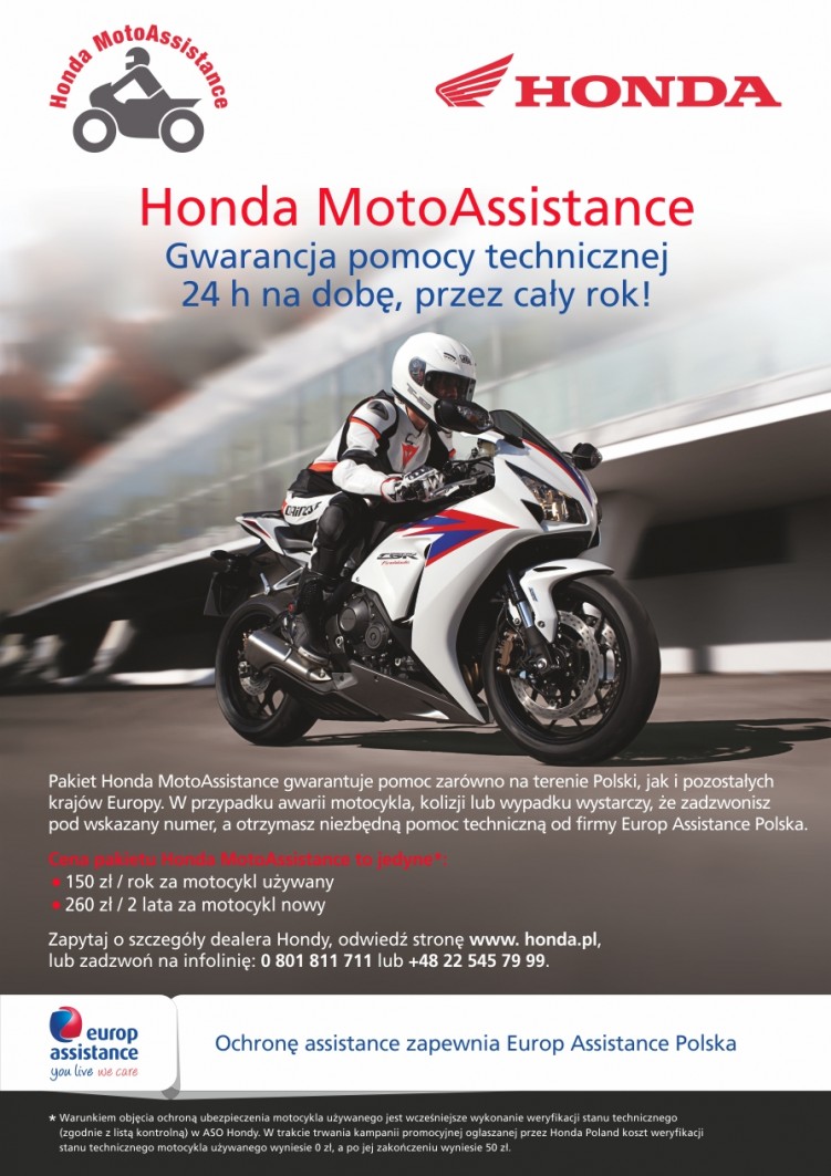 Honda MotoAssistance plakat