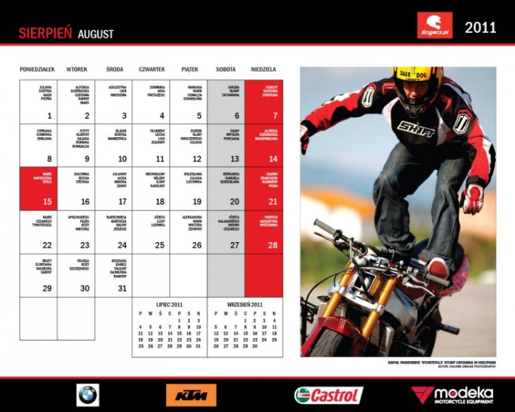 17 Sierpien Rafal Pasierbek kalendarz motocyklowy