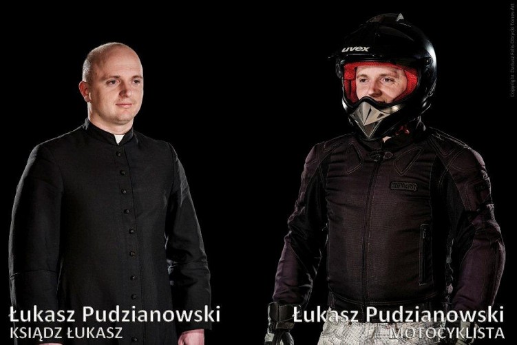 Ks Lukasz Pudzianowski ja motocyklista