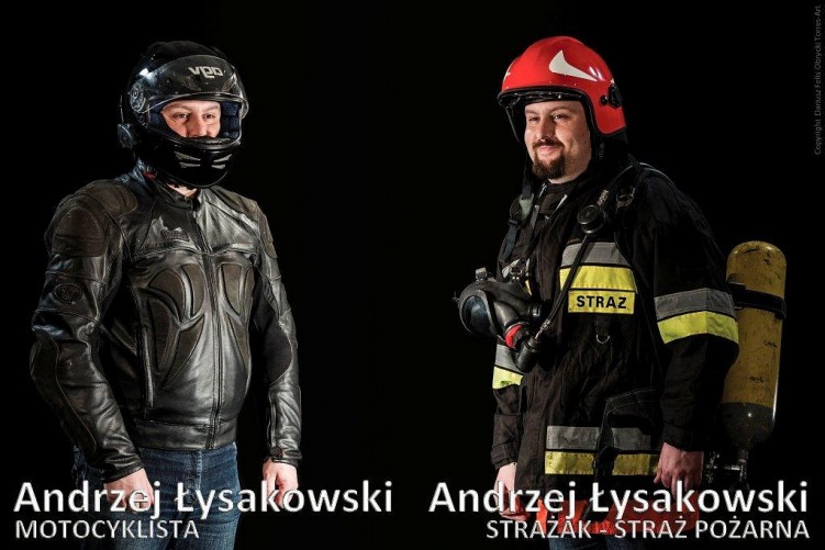 andrzej Lysakowski ja motocyklista
