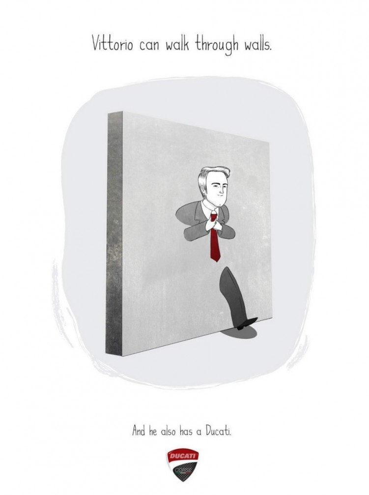 ducati reklama chodzenie przez sciany
