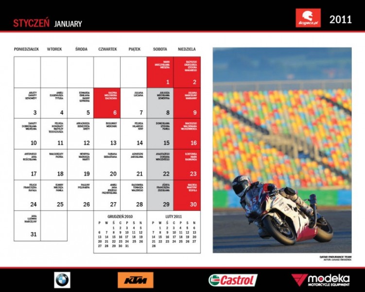 Kalendarz Scigacz pl styczen