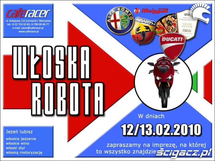 wloska robota cafe racer lomianki