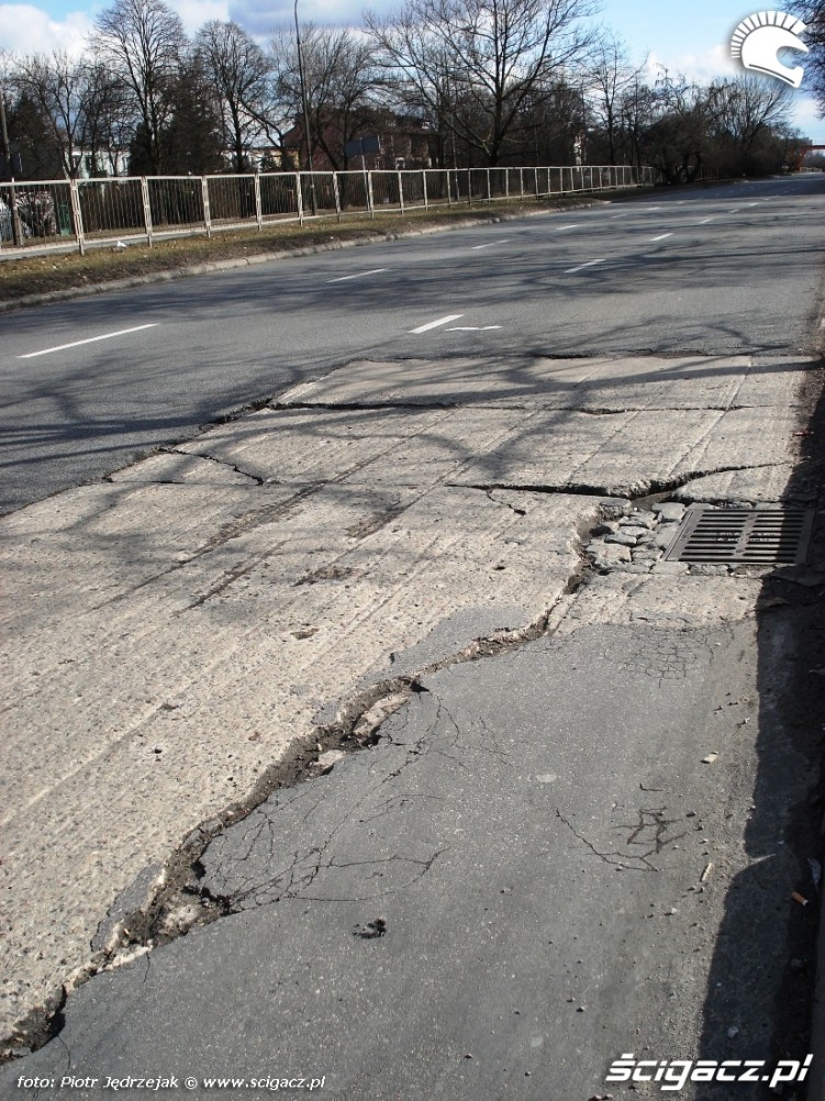 ulice i drogi w Polsce dziura na dziurze