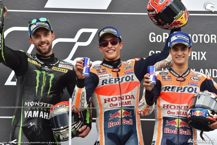 MotoGP Sachsenring wyscig podium Folger Marquez Pedrosa
