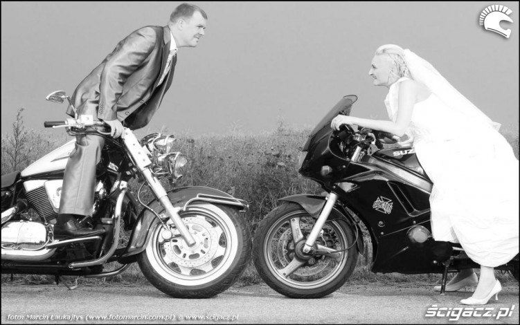 motocyklowe wesele Zaneta i Marcin