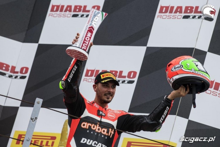 Aruba Ducati Corse World Superbike Team podium Giugliano