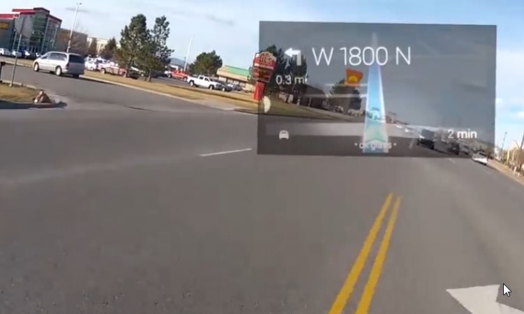 Google Glass na motocyklu