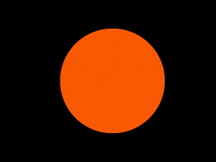 czarna flaga z pomaranczowym kolem