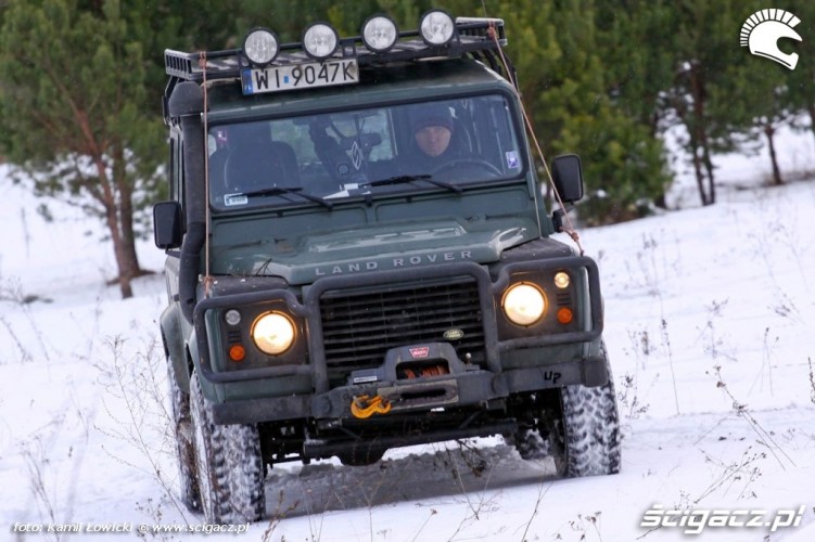 Jazda na kolcach zima Land Rover