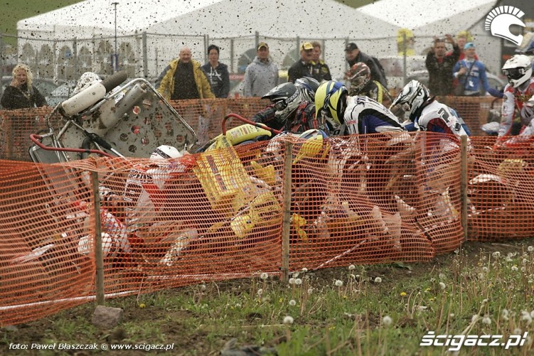 Mistrzostwa Swiata w Motocrossie Sidecar Gdansk 2009 wypadek