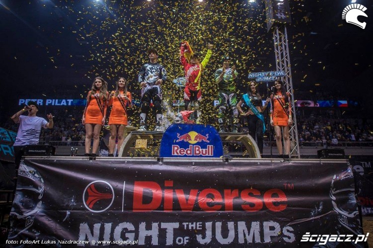 podium Rob Adelberg Maikel Melero Remi Bizouard Diverse Night Of The Jumps Ergo Arena 2015