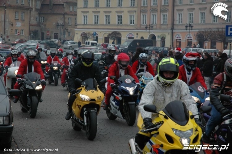 Mikolaje na motocyklach Lublin 2009 Mikolaje w drodze