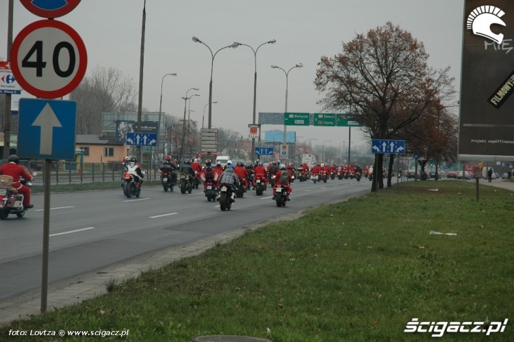 Mikolaje na motocyklach Lublin 2009 na ulicach Lublina