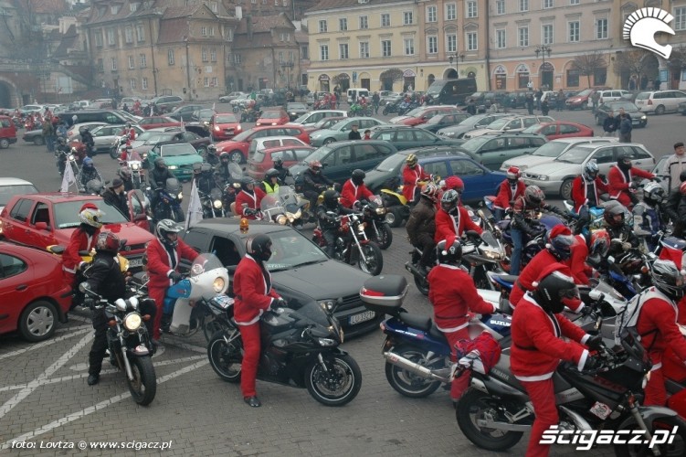 Mikolaje na motocyklach Lublin 2009 wyjazd