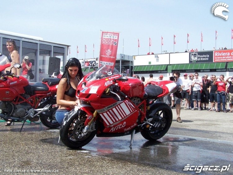 World Ducati Week 2010 sexy bike wash