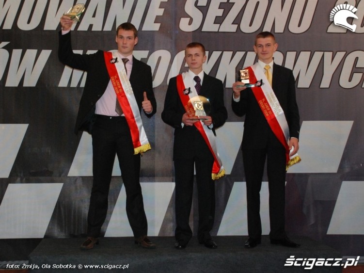 Rafal Bracik Szymon Frankowski Konrad Widlak klasa Junior50 Enduro Mistrzowie Polski