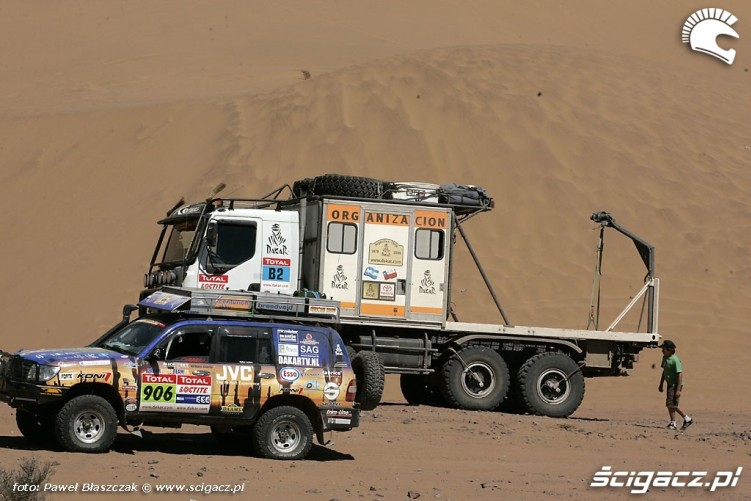 Rajd Dakar 2009 Pustynia Atacama samochod pomocniczy