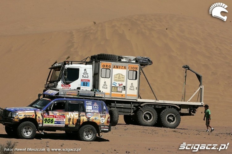 Rajd Dakar 2009 Pustynia Atacama samochod pomocniczy