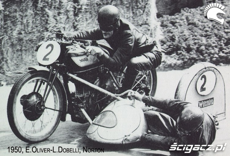 08) 1950 Sidecar Norton Mistrzowie swiata Eric Oliver - Lo