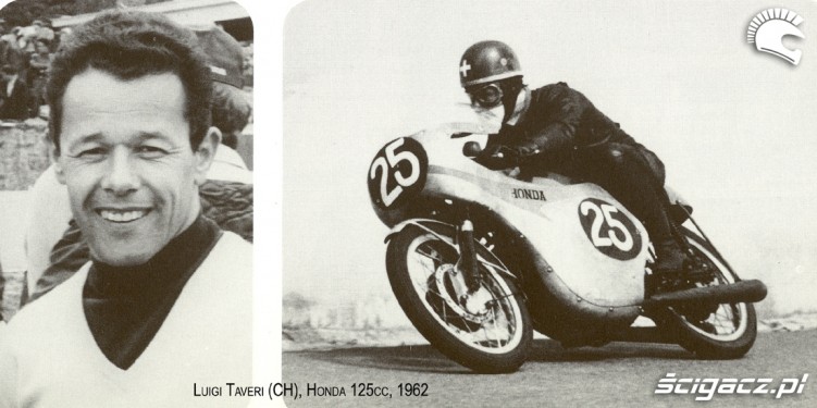 10) 1962 Luigi Taveri (CH) czolowy kierowca Hondy 125cc (