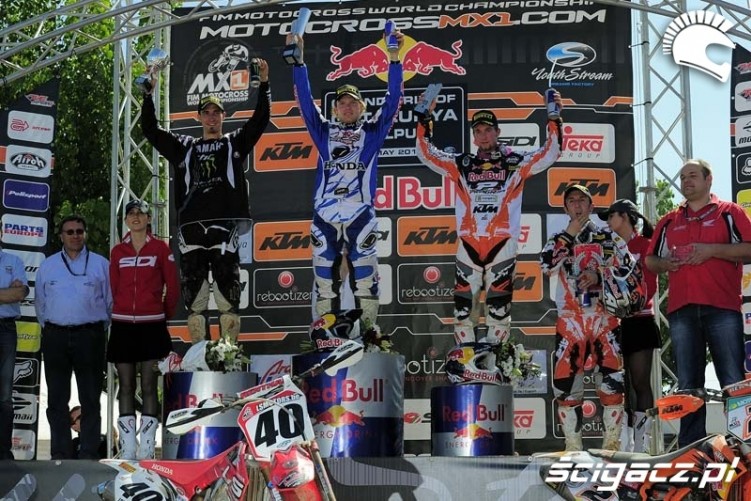 MX1 GP Katalonii podium