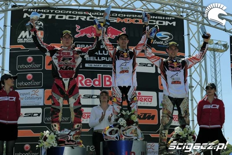 MX2 podium GP Katalonii