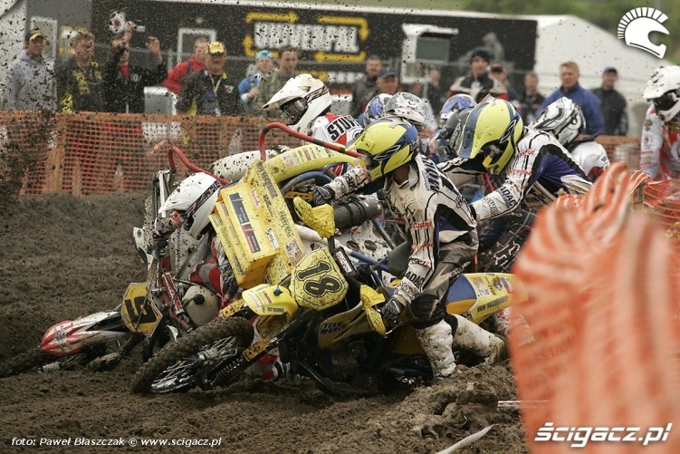 Mistrzostwa Swiata w Motocrossie Sidecar Gdansk 2009 crash