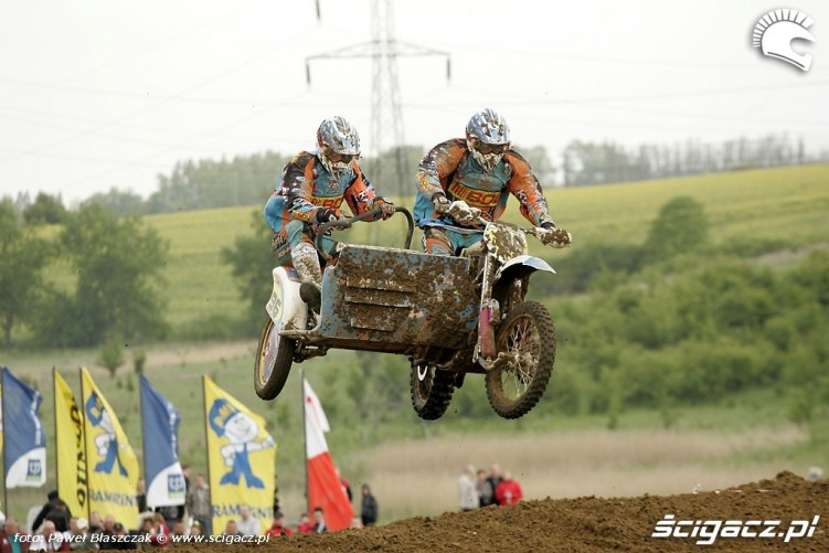 Mistrzostwa Swiata w Motocrossie Sidecar Gdansk 2009 w locie