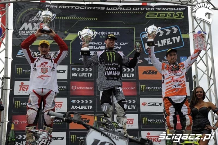 MX1 podium Mistrzostwa Swiata Szwecja