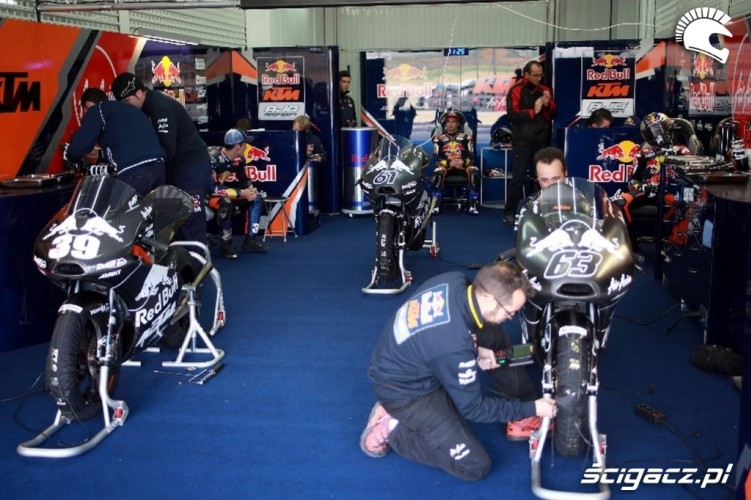 KTM Red Bull box Moto3 test Valencia