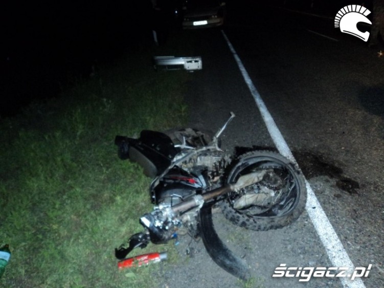 Wypadek Honda 250cc