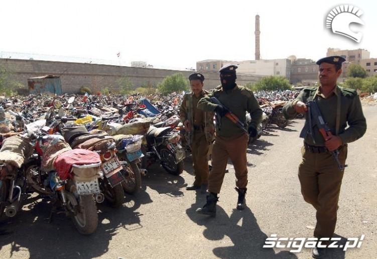 Skonfiskowane Motocykle w Jemenie