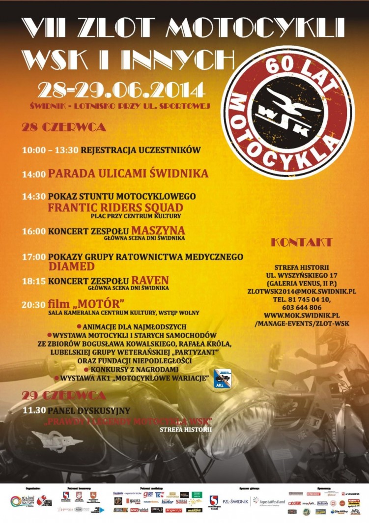 Plakat VII Ogolnopolski Zlot motocykli WSK i Innych