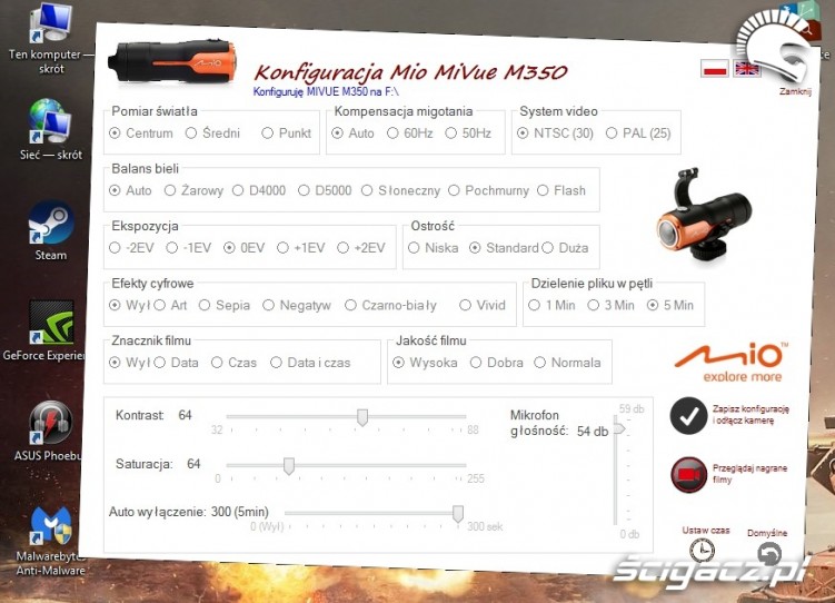 aplikacja Mio M350