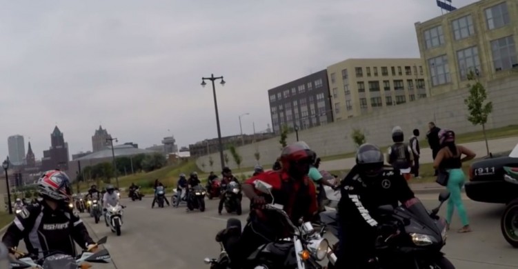 policja vs motocyklisci