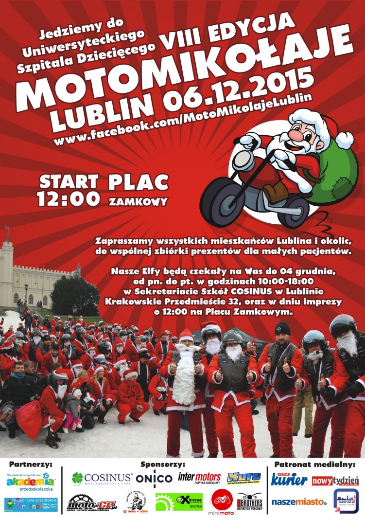 plakat MotoMikolaje Lublin 2015