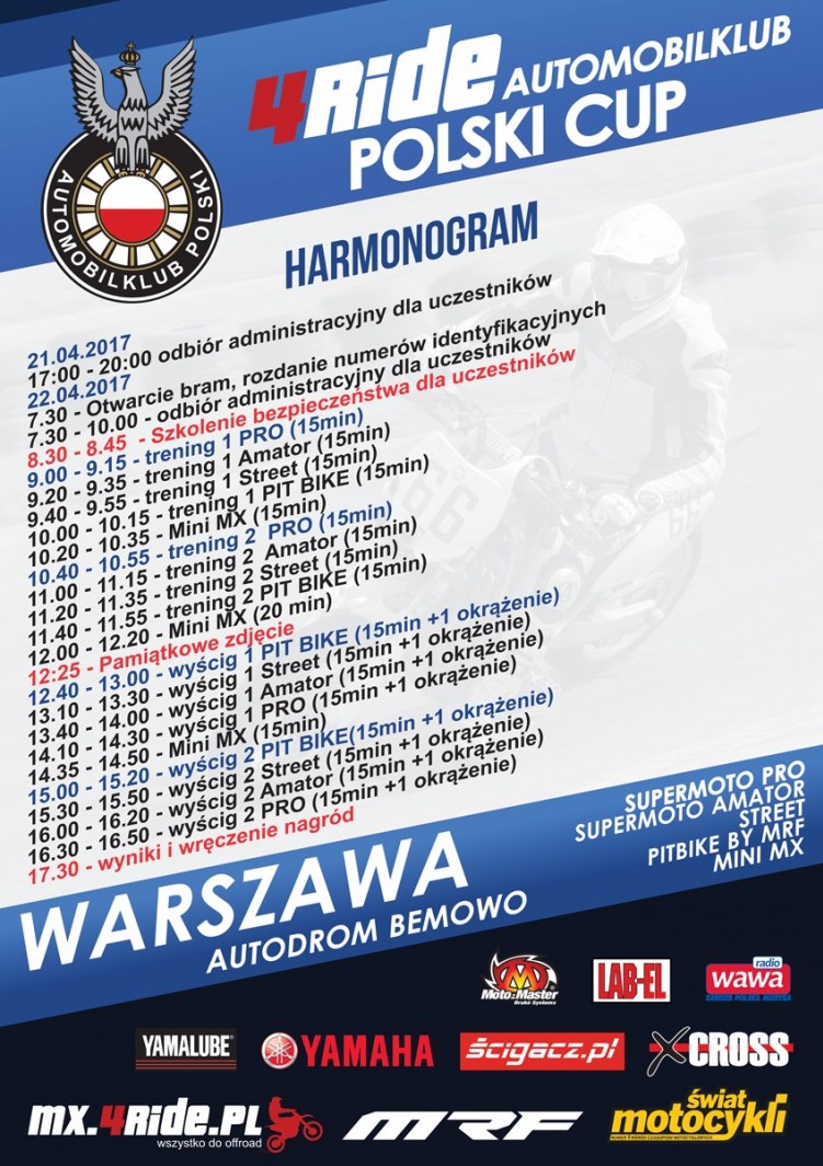 4Ride Automobil Polski Cup Harmonogram
