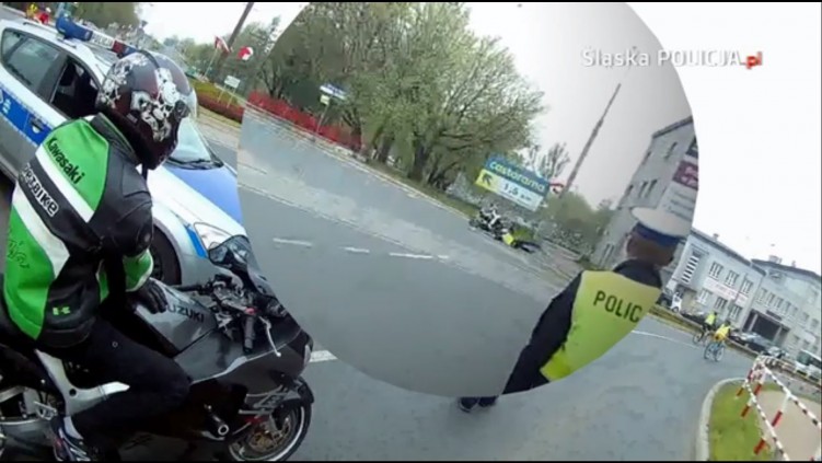 policjant rozjechany przez motocykliste