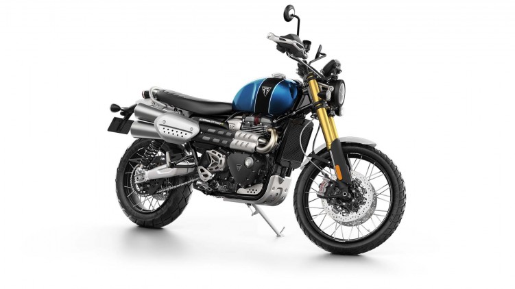 Scrambler1200 XE Blue and Black FRONT ANGLE1920x1080