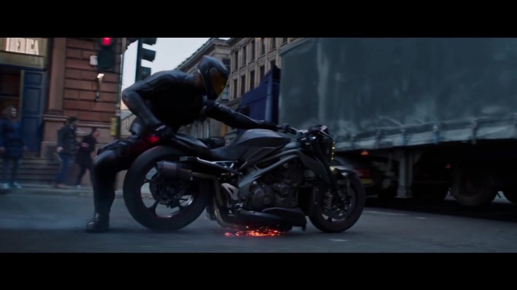 Triumph Motorcycle Driven by Idris Elba in Fast Furious Presents Hobbs Shaw 1
