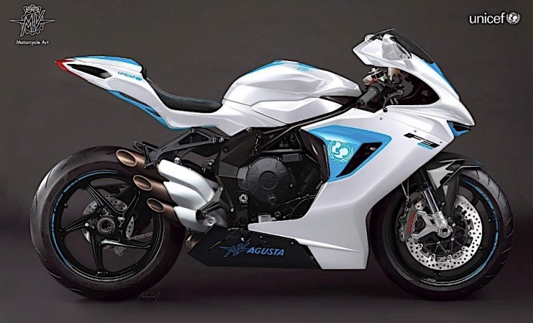 one off mv agusta f3 800 sold for eur100000 at unicef fundraiser gala 1