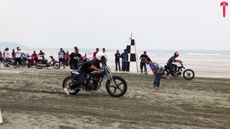 Motorcycle Beach Racing In Malaysia