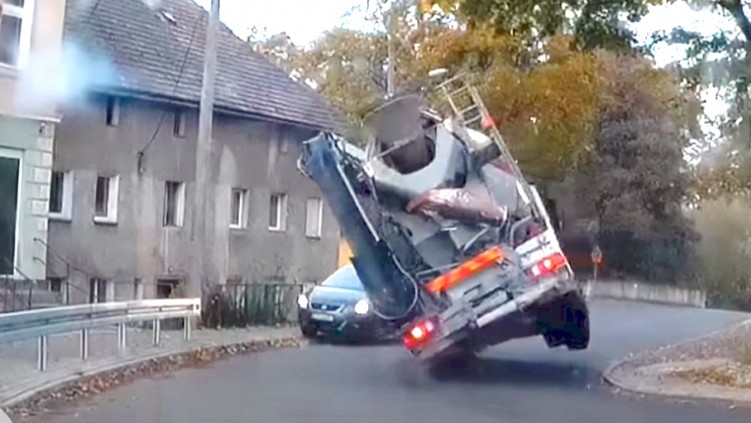 betoniarka auto wypadek